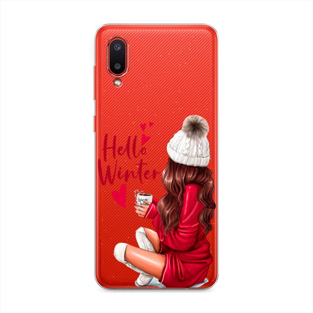 

Чехол на Samsung Galaxy A02 "Hello winter", Красный;белый;коричневый, 2102550-5