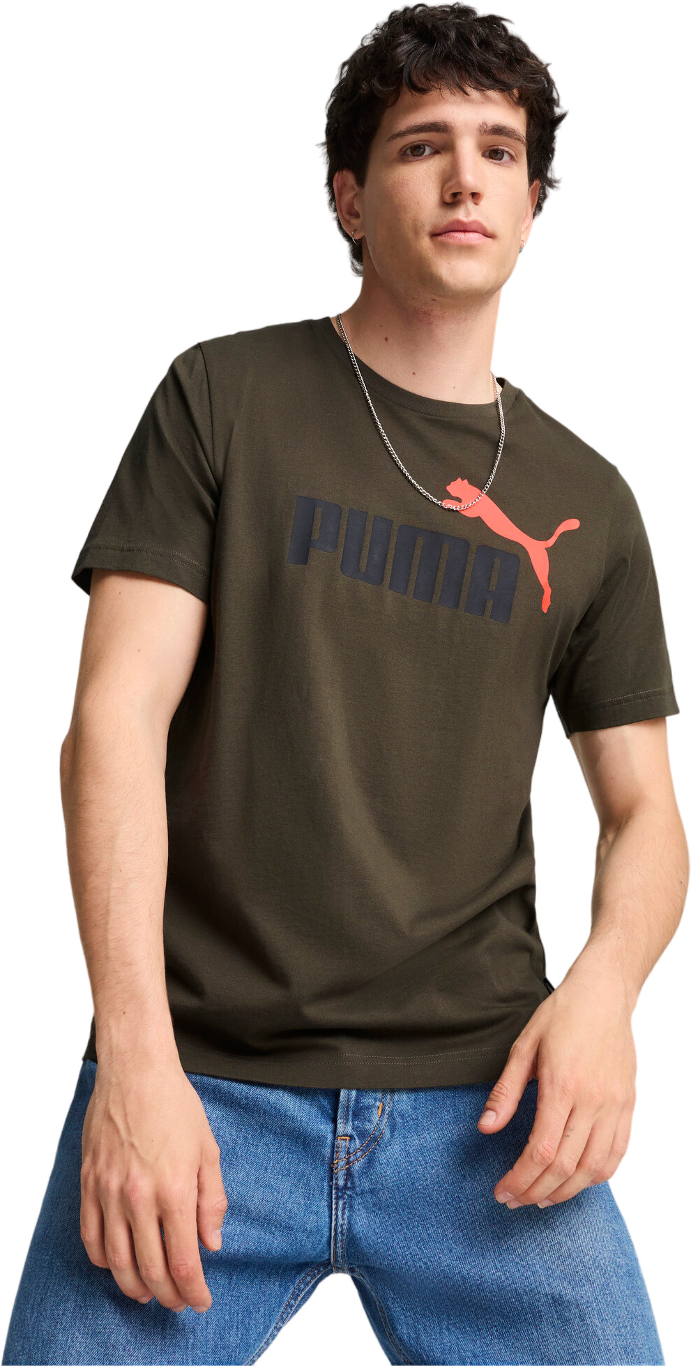 

Футболка мужская PUMA ESS+ 2 Col Logo Tee зеленая M, Зеленый, ESS+ 2 Col Logo Tee