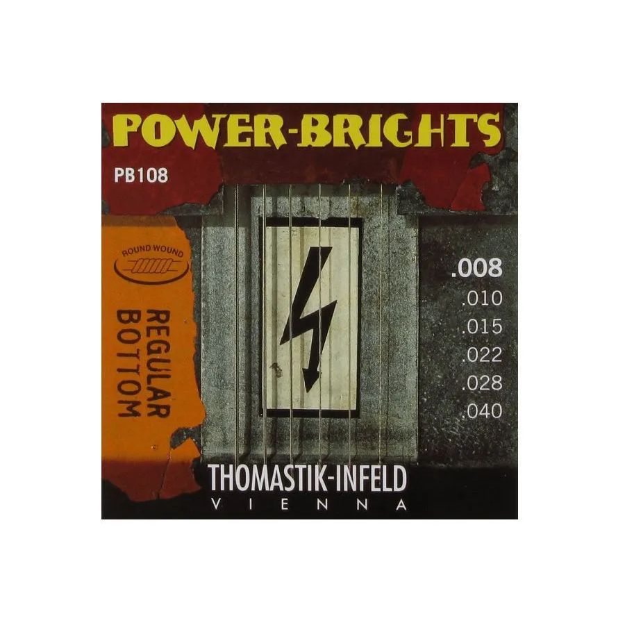 

Струны для электрогитары Thomastik Power Brights PB108T, Power Brights PB108T