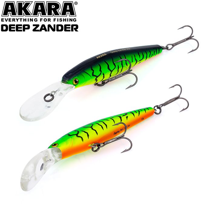 

Воблер Akara Deep Zander 90F 12 гр 3/7 oz 3,5 in A68, Разноцветный, Deep Zander