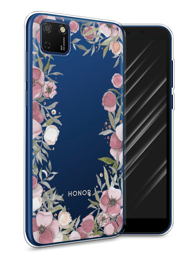 

Чехол Awog на Honor 9S "Розовая цветочная рамка", Розовый;зеленый, 6102650-8