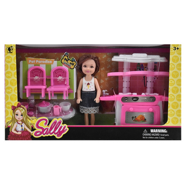 фото Набор кукла на кухне с аксессуарами, арт. 7735-a2 nobrand