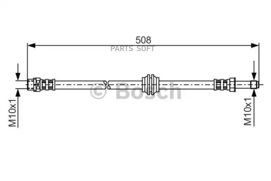 

1 987 481 331_шланг тормозной передний l=508 bmw 3 e46 2.5/3.0 00-05