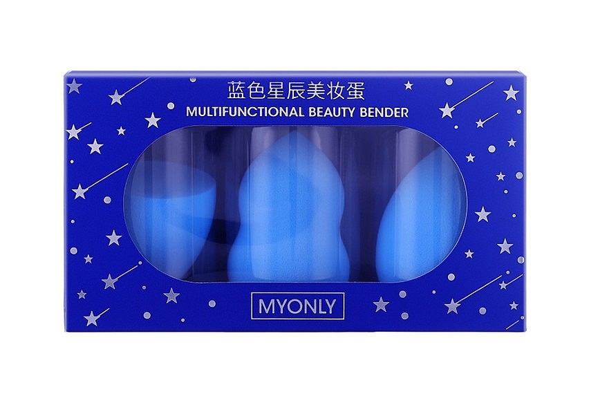 

Подарочный набор спонжей Голубые звезды MYONLY Multifunctional Beauty Blender 3 шт.