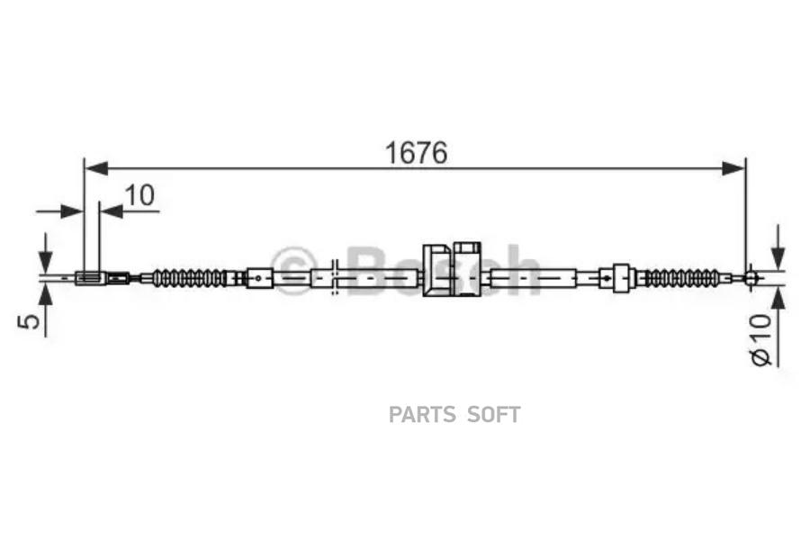 

Трос Стояночного Тормоза Audi A6 (94-97) Правый Bosch Bosch 1987477815