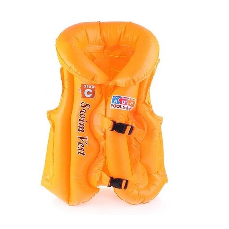 фото Жилет для плавания надувной baziator swim vest детский спасательный, оранжевый bg0134h