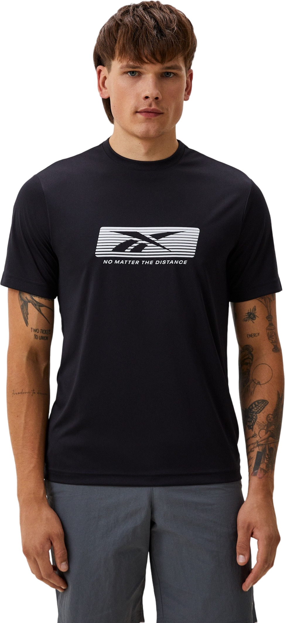 

Футболка мужская Reebok No Matter The Dist GFX Tee черная S, Черный, No Matter The Dist GFX Tee