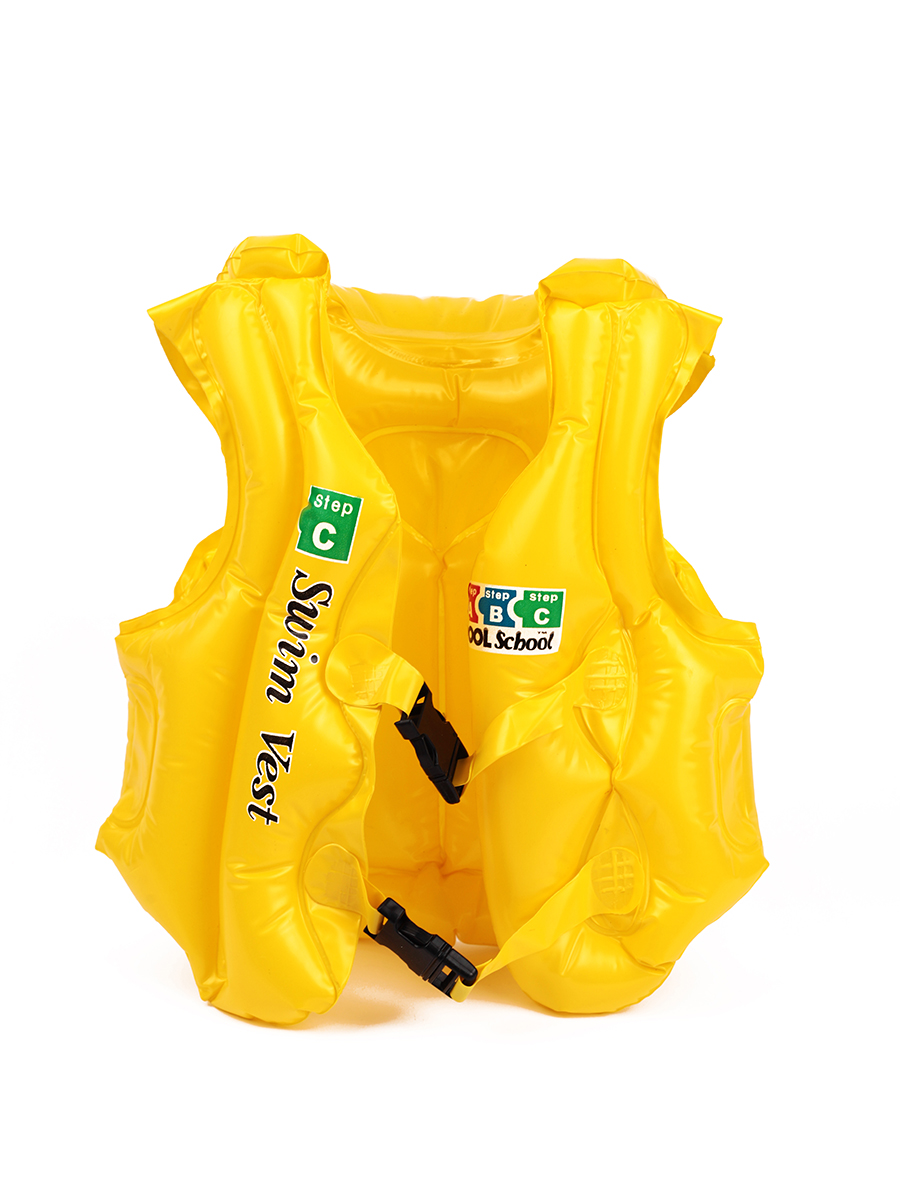Жилет для плавания надувной Baziator Swim Vest детский спасательный, желтый BG0134G надувной спасательный жилет summertime swim vest s желтый