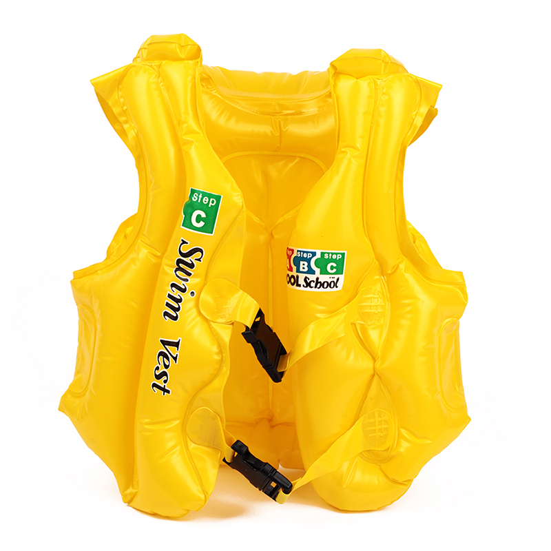 фото Жилет для плавания надувной baziator swim vest детский спасательный, желтый bg0134g