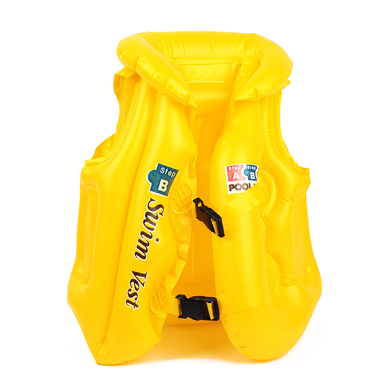 фото Жилет для плавания надувной baziator swim vest детский спасательный, желтый bg0134f