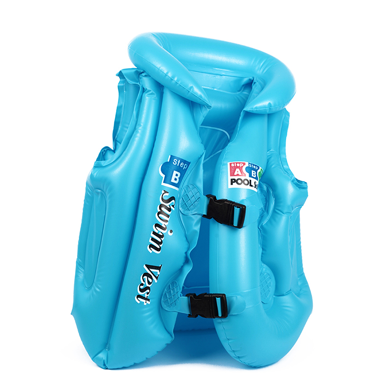 фото Жилет для плавания надувной baziator swim vest детский спасательный, голубой bg0134e