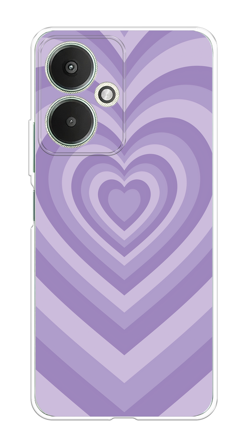 

Чехол на Xiaomi Redmi 13C 5G "Violet heart latte", Фиолетовый, 321150-1