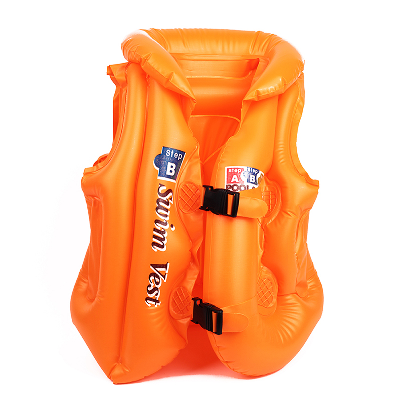 фото Жилет для плавания надувной baziator swim vest детский спасательный, оранжевый bg0134d