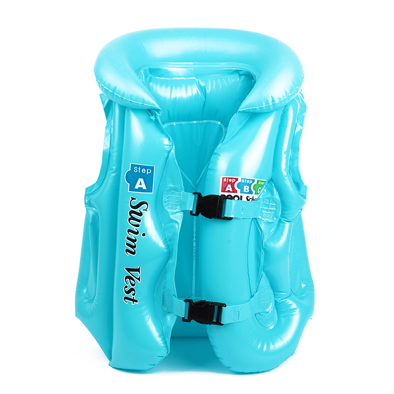 фото Жилет для плавания надувной baziator swim vest детский спасательный, голубой bg0134c