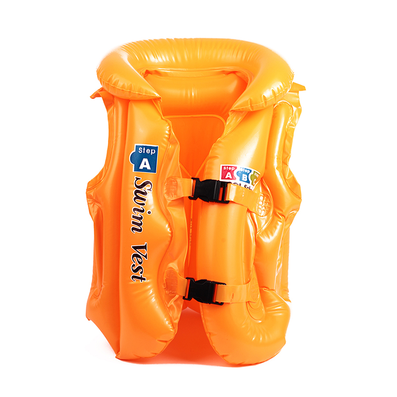 фото Жилет для плавания надувной baziator swim vest детский спасательный, оранжевый bg0134b