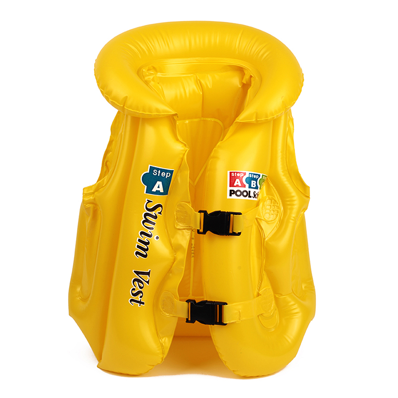 фото Жилет для плавания надувной baziator swim vest детский спасательный, желтый bg0134a