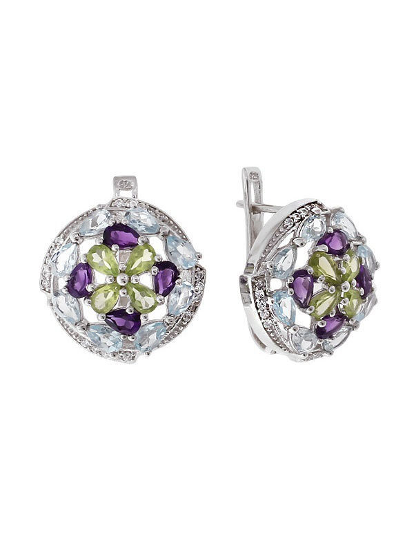 

Серьги из серебра с топазом Balex Jewellery 2410931182, 2410931182