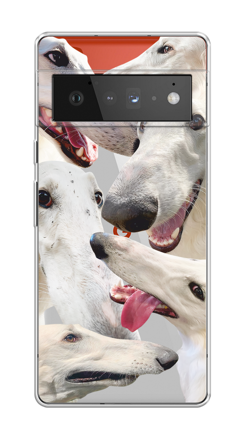 

Чехол на Google Pixel 6 Pro "Собака с длинным носом", Белый;бежевый;розовый, 270950-1
