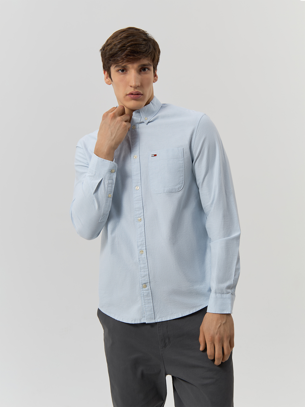 Рубашка мужская Tommy Jeans DM0DM18335 синий-CDN L