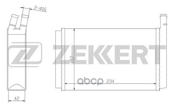 

ZEKKERT Радиатор отопителя ZEKKERT mk5007