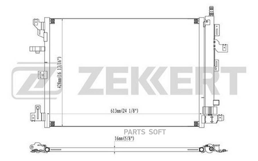 ZEKKERT Радиатор кондиционера ZEKKERT mk3111