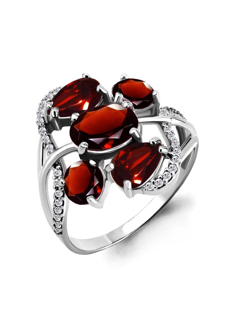 

Кольцо из серебра с гранатом/фианитом р. , Kari Jewelry 6904903А, 6904903А.5