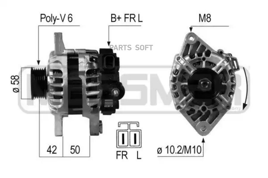 

Генератор ERA для Hyundai Veloster, i20 I, i30 07-17/Kia Ceed Ceed SW, Rio II 05-18 210649