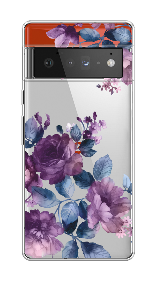 

Чехол на Google Pixel 6 Pro "Purple Blossoms", Синий;фиолетовый, 270950-1