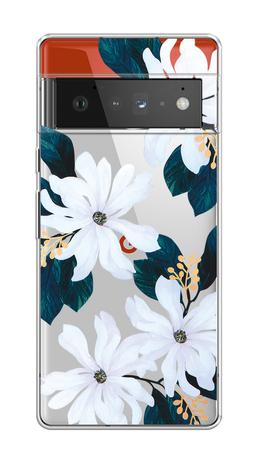 

Чехол на Google Pixel 6 Pro "Delilah Flower", Зеленый;белый, 270950-1