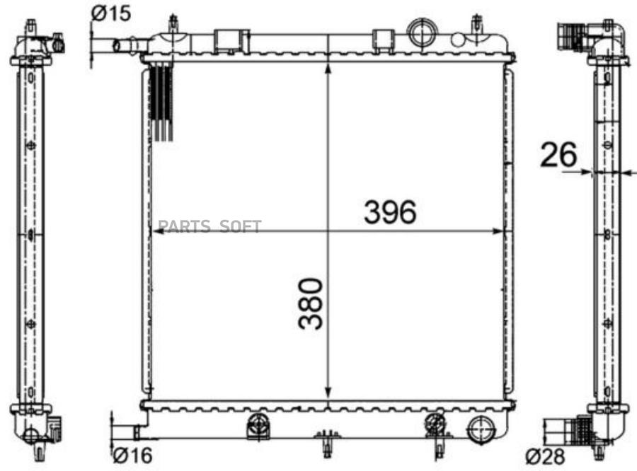 

MAHLE CR556000S Радиатор PEUGEOT 207, CITROEN C2/C3 1шт