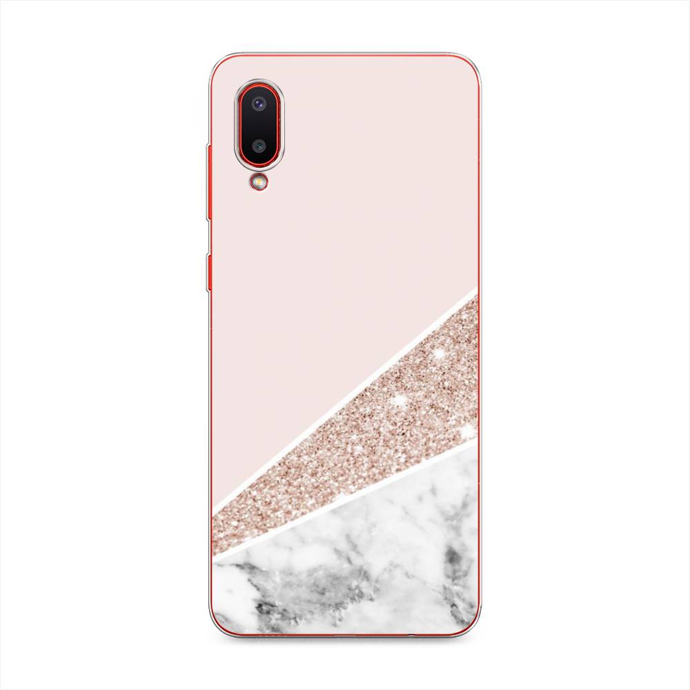 

Чехол на Samsung Galaxy A02 "Блестящий розовый мрамор", 2102550-3