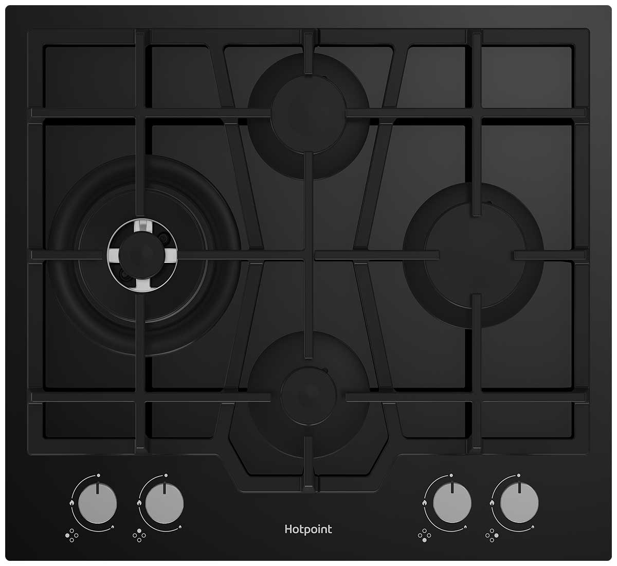 

Встраиваемая варочная панель газовая Hotpoint HG 62FD черный, HG 62FD
