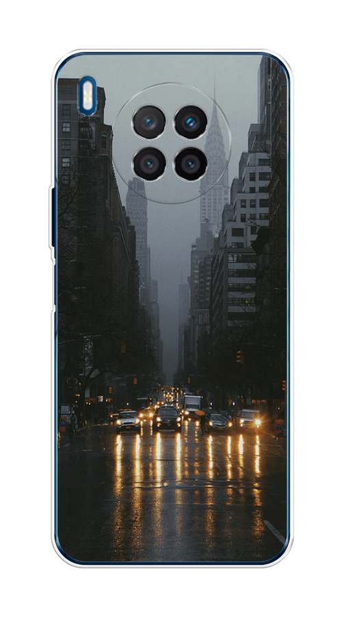 

Чехол на Huawei Nova 8i/Honor 50 lite "Дождливый Нью Йорк", Черный;серый, 6106450-1
