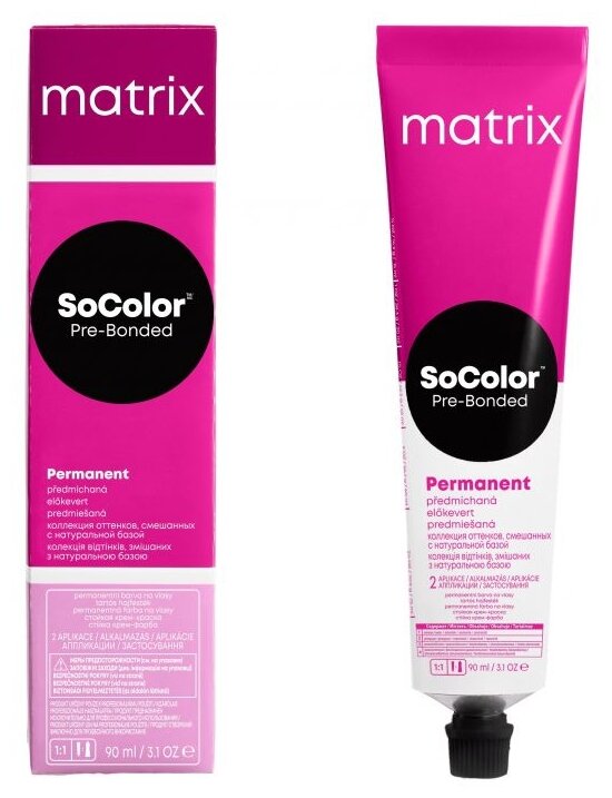 Краска Matrix SoColor Pre-Bonded 5Mg светлый шатен мокка золотистый 90 мл краска matrix socolor pre bonded 5av светлый шатен пепельно перламутровый 90 мл