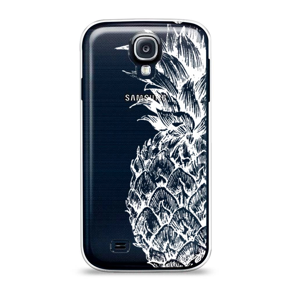 

Чехол Awog на Samsung Galaxy S4 / Самсунг S4 "Ананас графика белая", 23950-10
