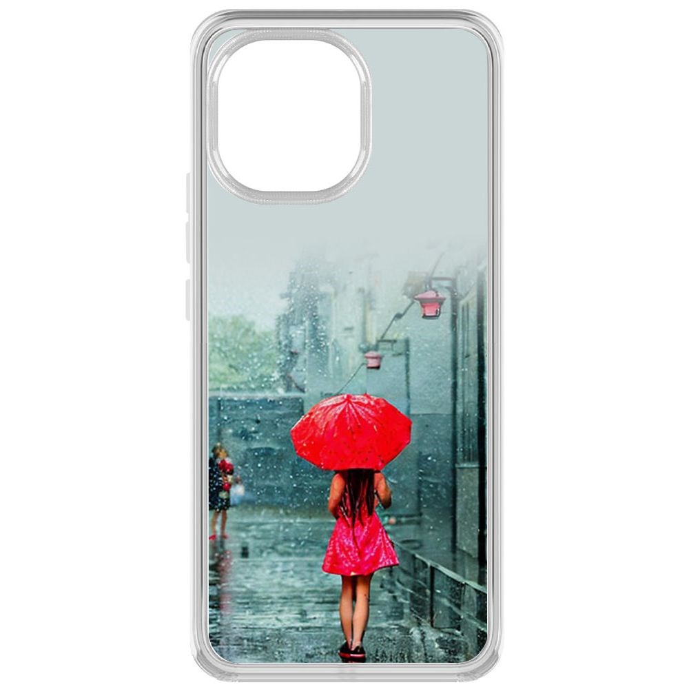

Чехол-накладка Krutoff Clear Case Красный зонтик для Xiaomi Mi 11, Прозрачный