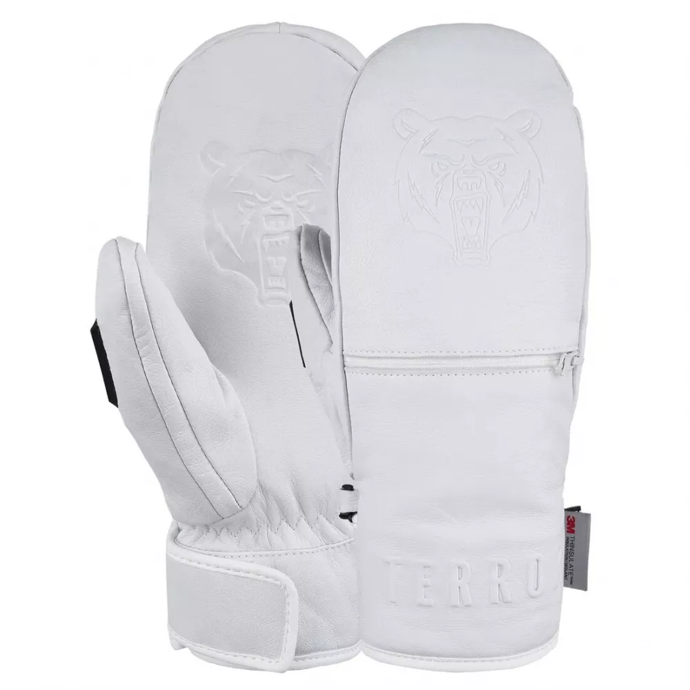 Варежки горнолыжные TERROR LEATHER Mitten White, белый, размер M