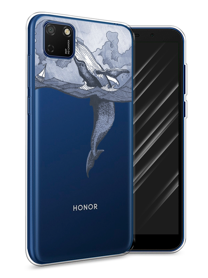 

Чехол Awog на Honor 9S "Два измерения", Голубой;черный;прозрачный, 6102650-7