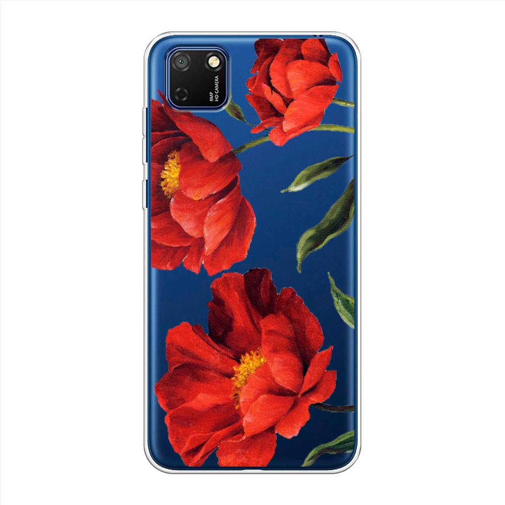 фото Чехол awog "красные маки" для honor 9s