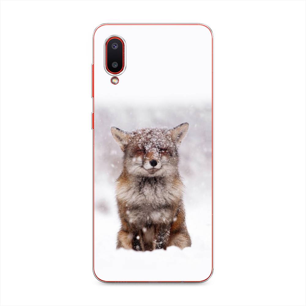

Чехол на Samsung Galaxy A02 "Зимняя лиса", Белый;серый;коричневый, 2102550-1