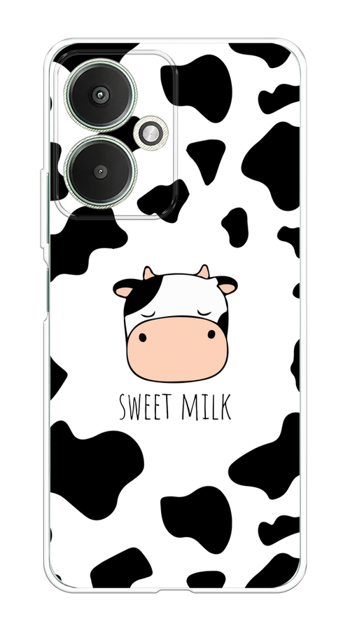 

Чехол на Xiaomi Redmi 13C 5G "Sweet milk", Розовый;белый;черный, 321150-1