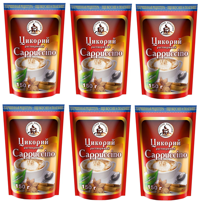 

Цикорий Русский цикорий Cappuccino растворимый, 150 г * 6 шт