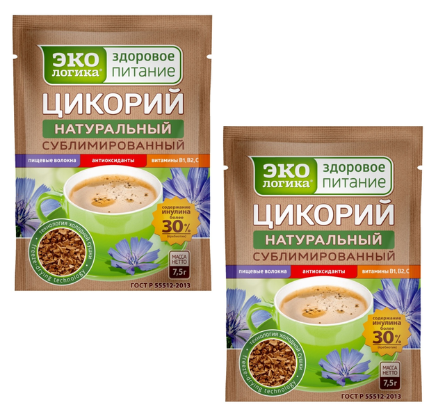 

Цикорий Экологика, растворимый сублимированный, 75 г * 2 шт