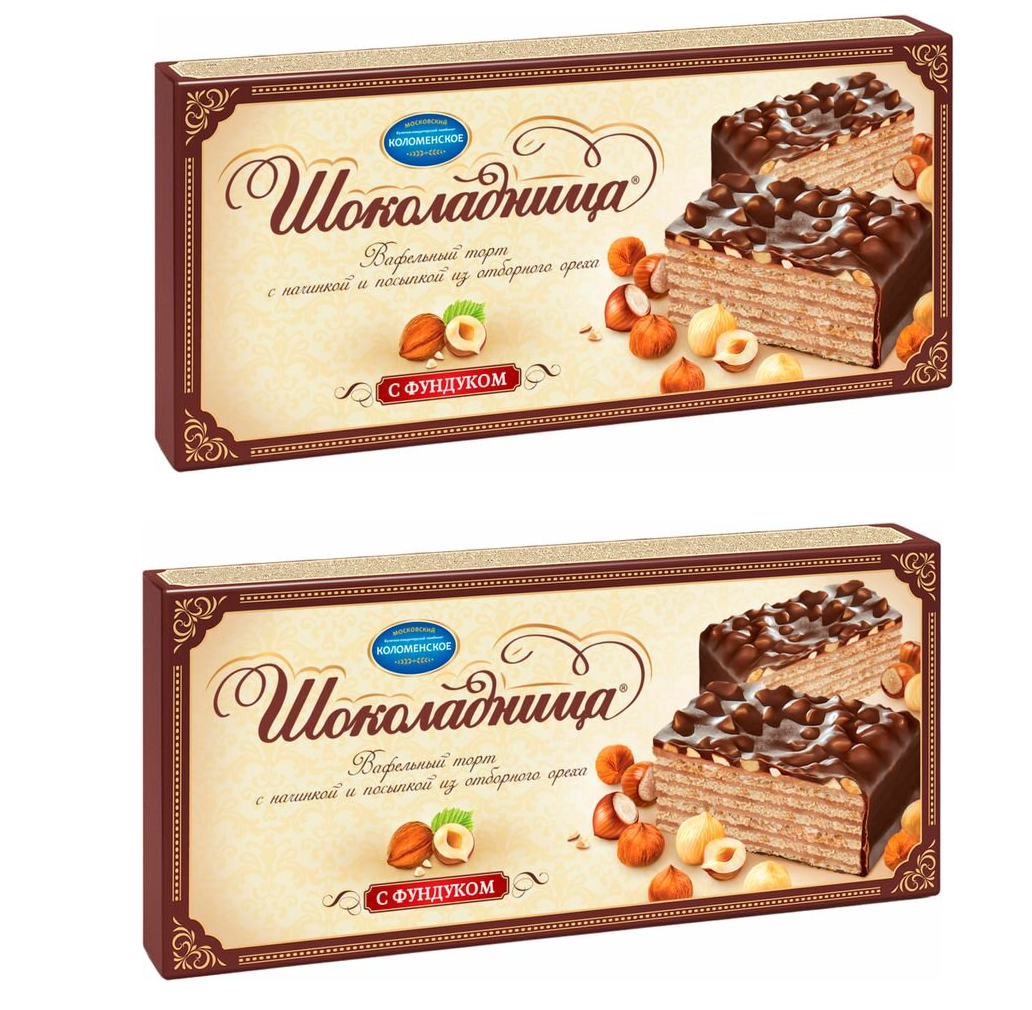 

Торт Коломенское вафельный Шоколадница с фундуком, 230 г * 2 шт