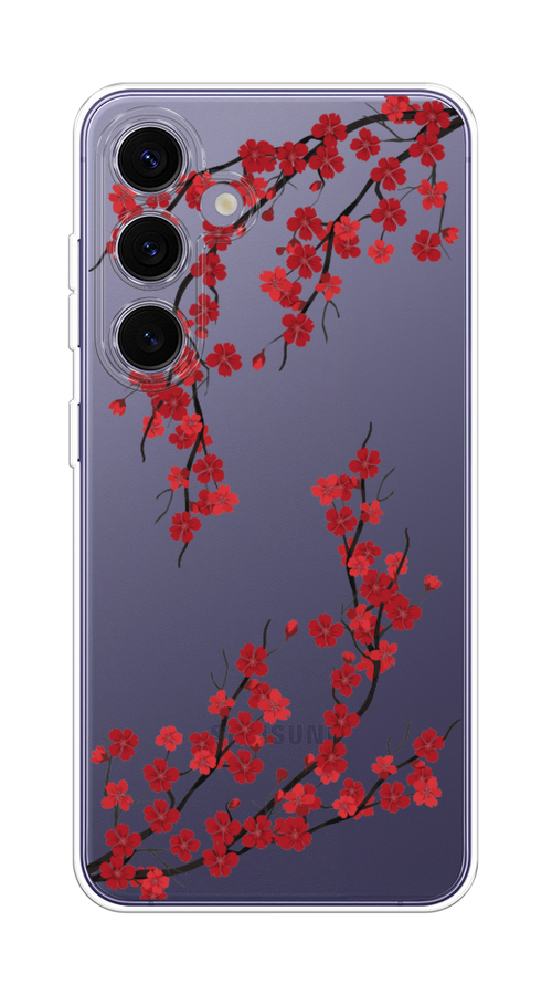 

Чехол на Samsung Galaxy S24 Plus "Красная сакура", Красный;черный, 2109150-1