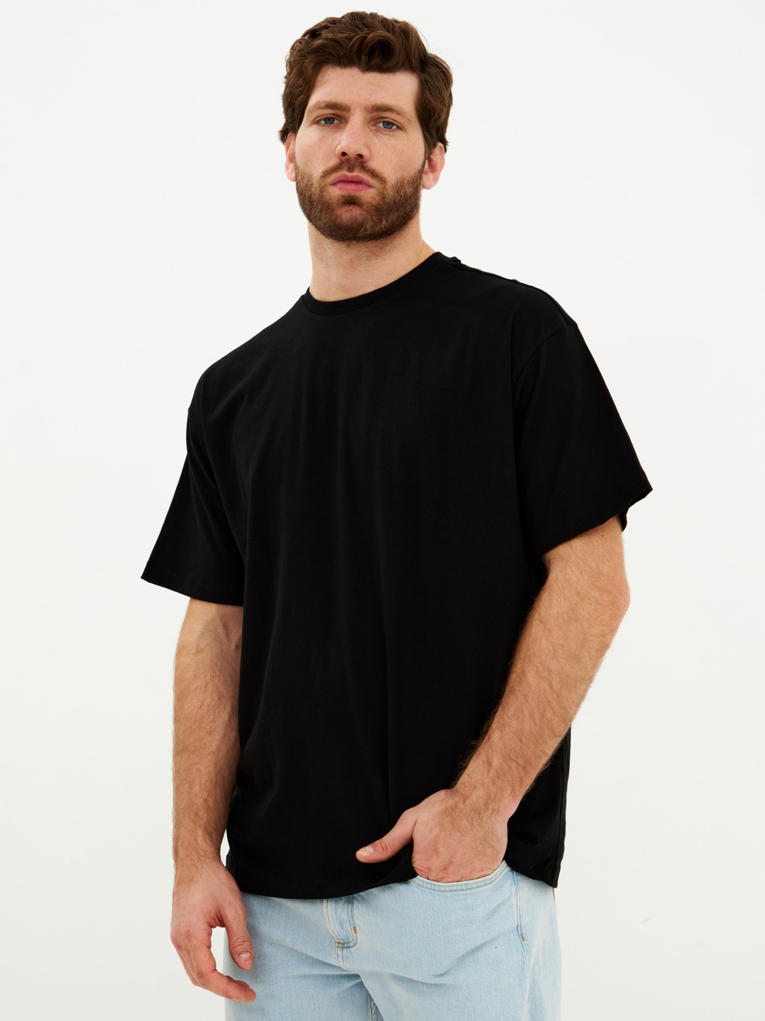 

Футболка унисекс Uzcotton черная 2XL, Черный