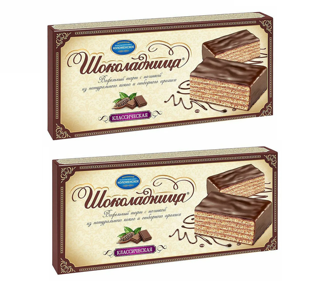 

Торт Коломенское вафельный Шоколадница Классическая, 240 г * 2 шт