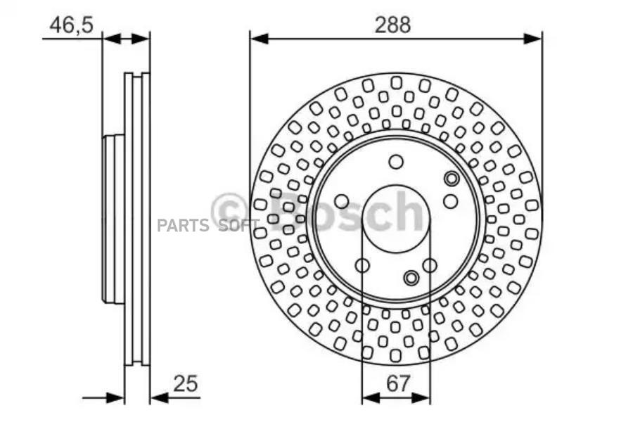 

Диск торм. mercedes 200-300 w202,210 95=> 288x25 вентилируемые