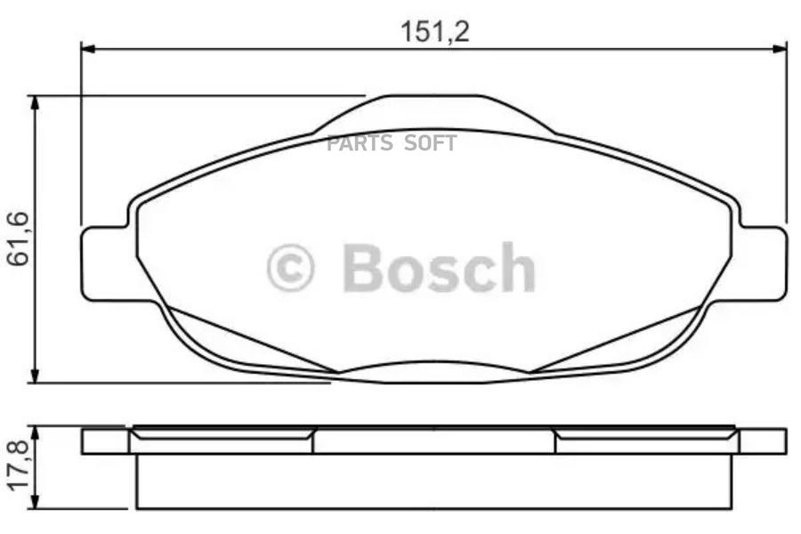 

Тормозные колодки Bosch передние дисковые Premium 2 986495266