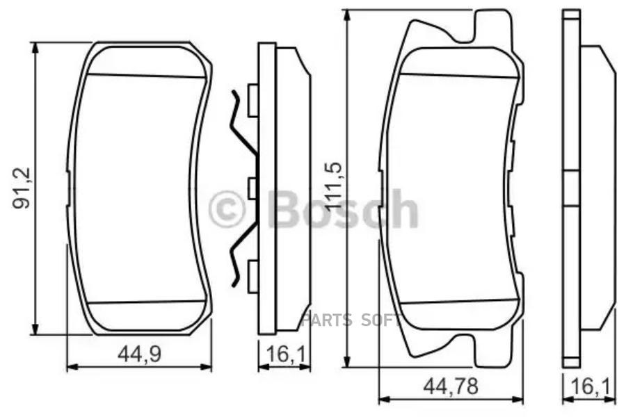 

Тормозные колодки Bosch задние дисковые 986495357